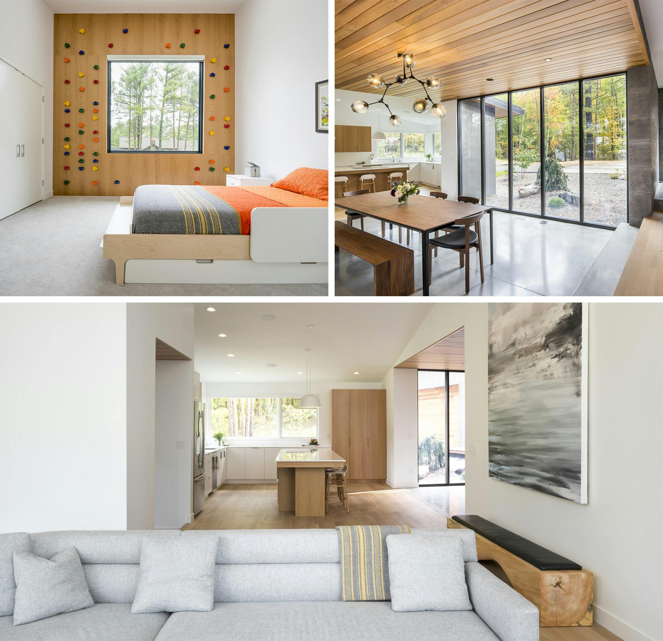 Inviting Lakeside 3-Season Porch with Folding Glass Door System